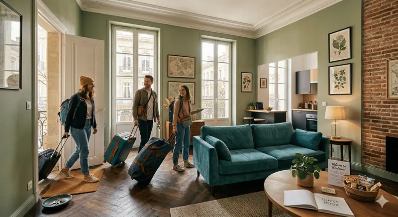 Accueil chaleureux de voyageurs dans un logement